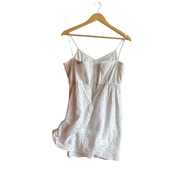 Madewell White Eyelet Cotton Mini Dress Size 4 - Picture 10 of 13